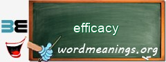 WordMeaning blackboard for efficacy